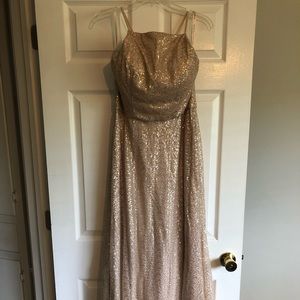 Morilee gold sequin dress sz 12, street sz 8